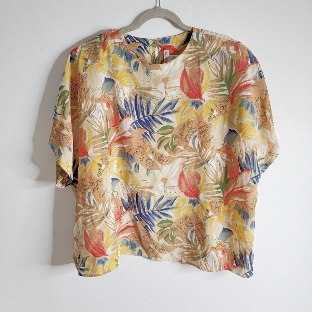 Martinique Woman 80s vintage 2X plus size women top